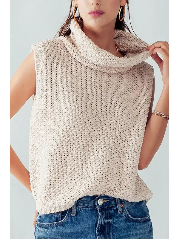 Cowl Neck Crochet Top