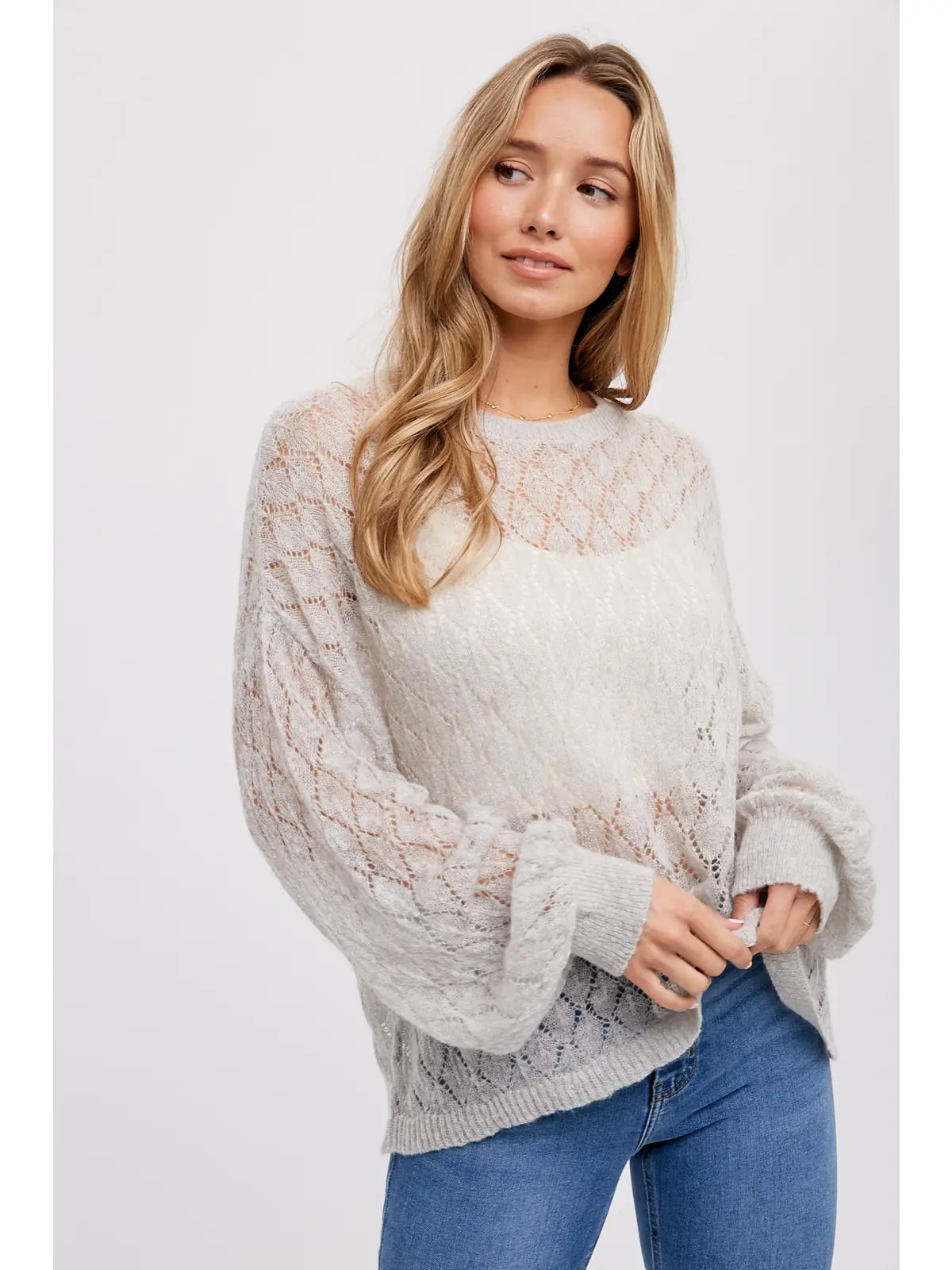 Pointelle Knit Pullover