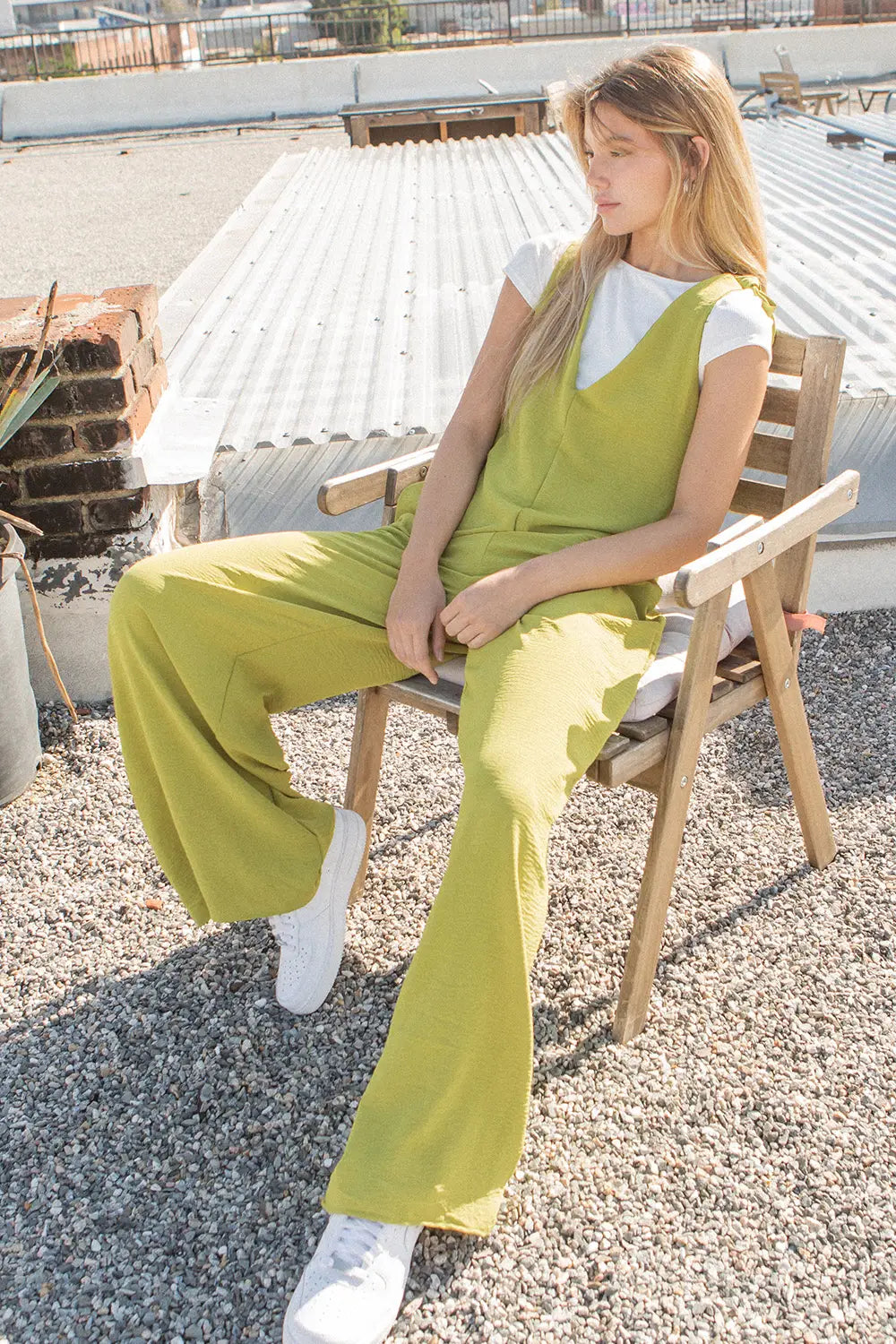 Double V-Neck Jumpsuit