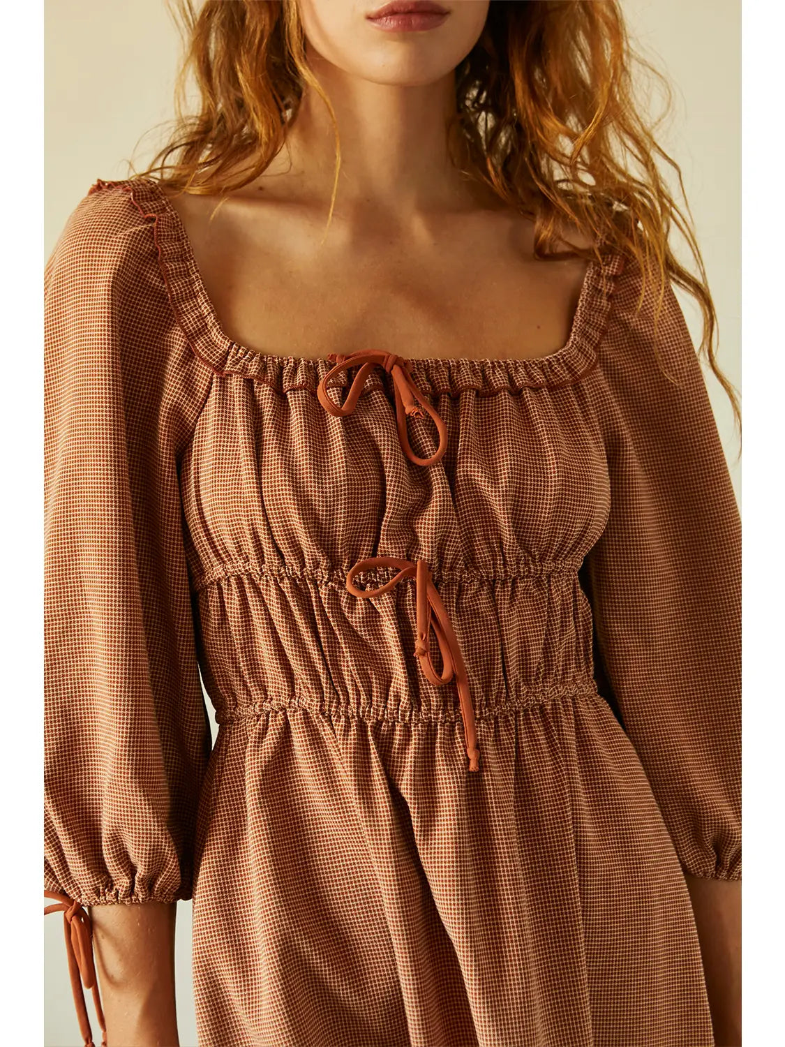 Jaylene Check Midi Dress