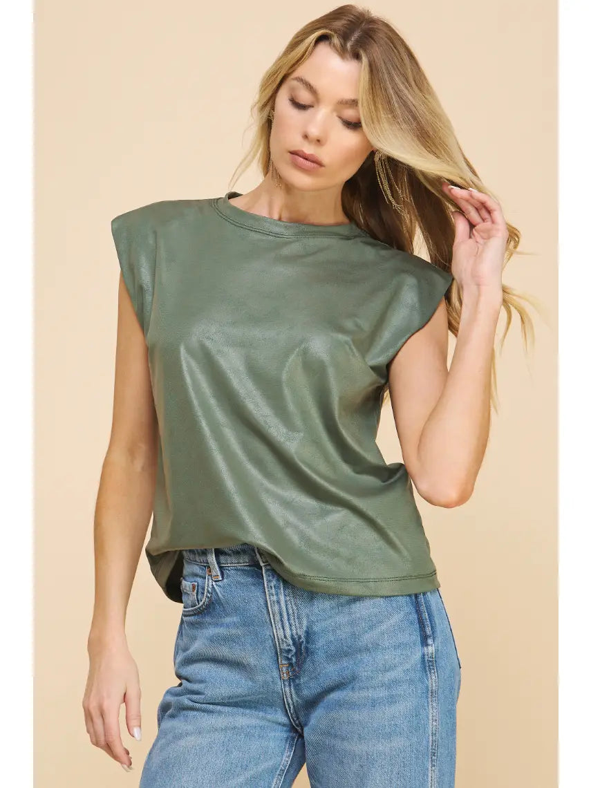 Metallic Muscle Tee