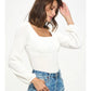 Ribbed Long Sleeve Blouse