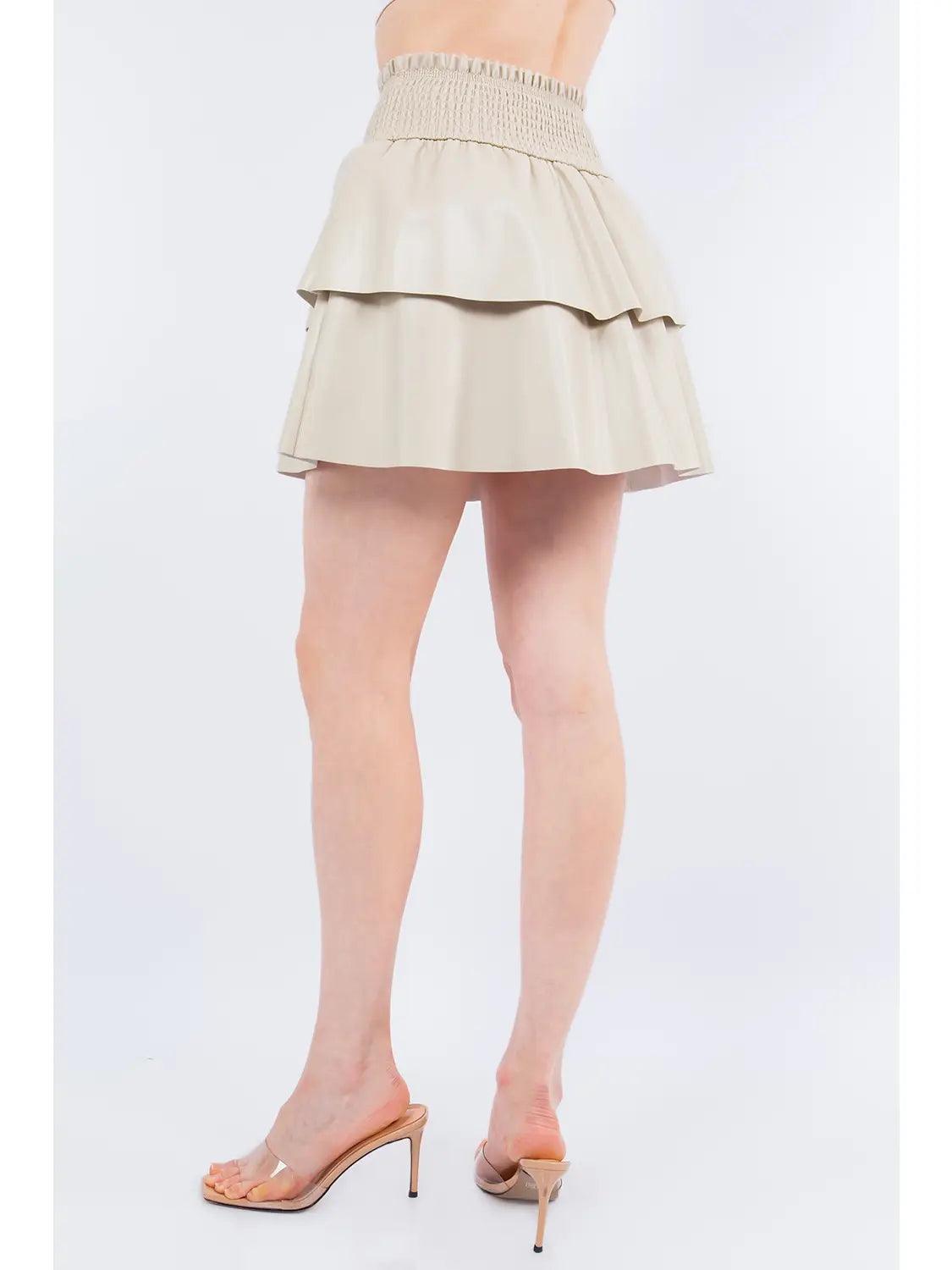Tiered & Smocked Mini Skirt