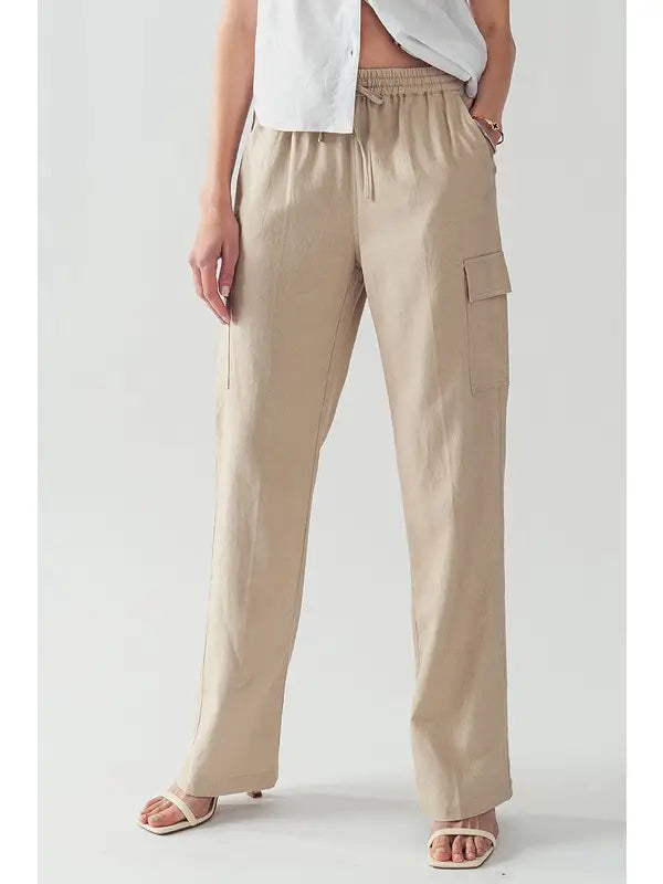 Linen Cargo Trousers