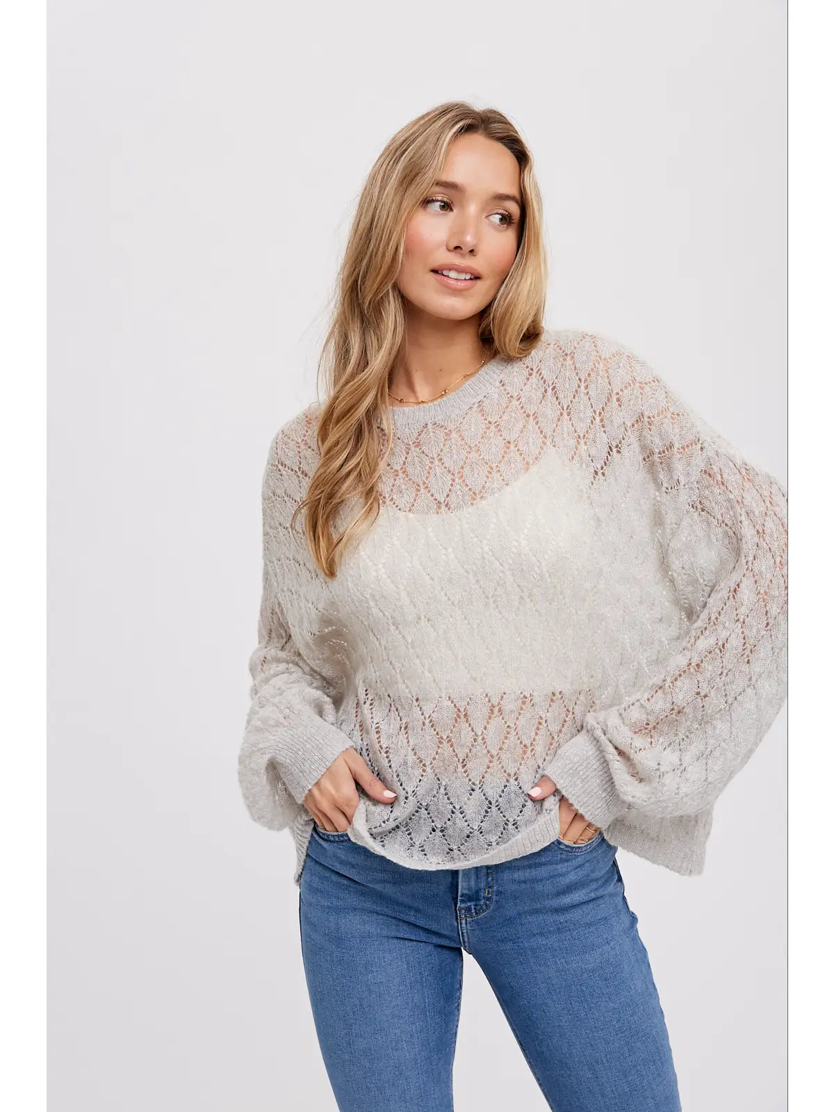 Pointelle Knit Pullover