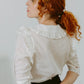 Sheer Button Down with Peter Pan Collar