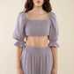 Greta Cropped Gauze Top