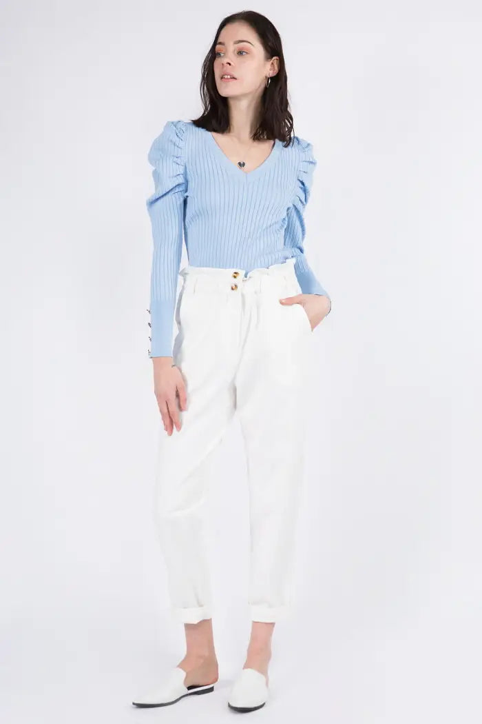 Paperbag Ruffle Waist Pants - Mimi & Rae