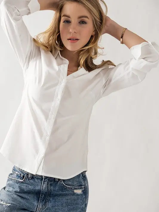 Classic Fit Long Sleeve Button Up Shirt