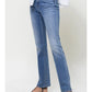 Stretch High-Rise Straight Leg Jeans