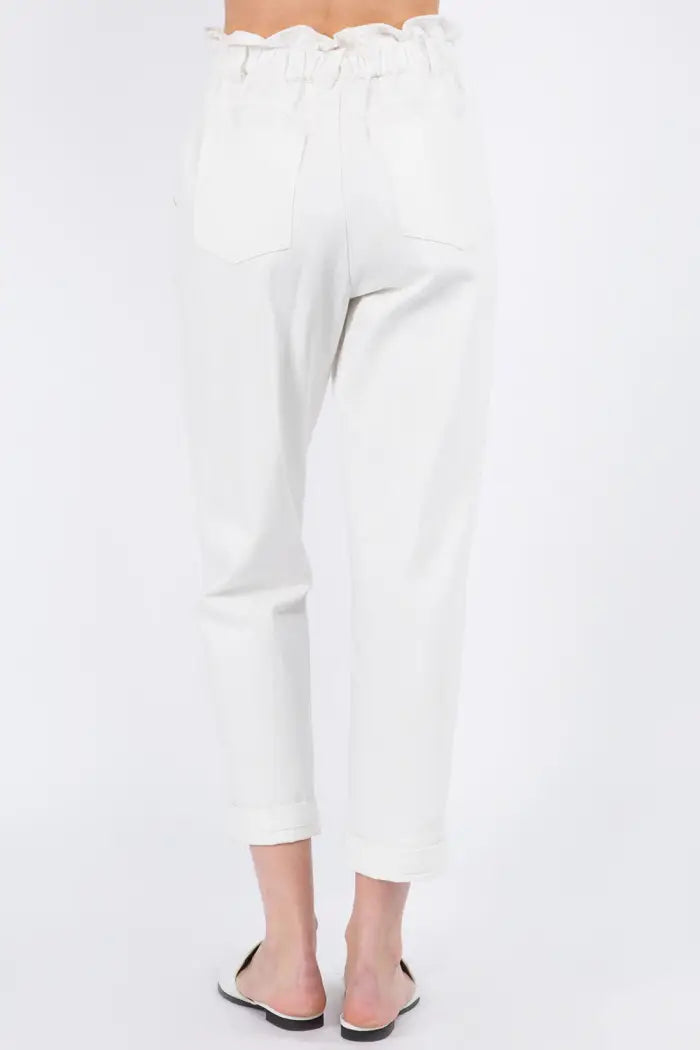 Paperbag Ruffle Waist Pants - Mimi & Rae