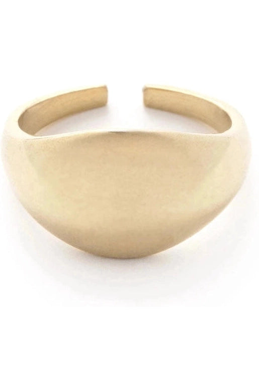 Domed Brass Signet Ring
