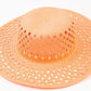 Summer Boater Hat in Apricot