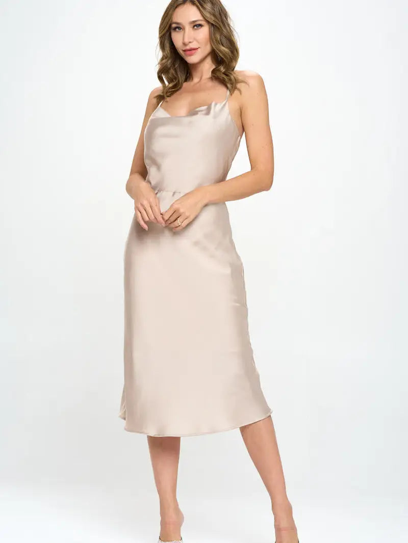 Satin Midi Dress