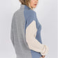 Color Block Turtleneck Sweater