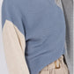 Color Block Turtleneck Sweater