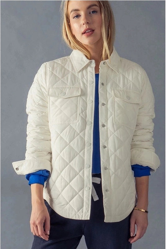 Diamond Quilted Shacket