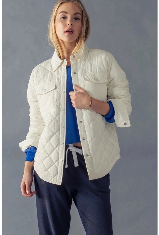 Diamond Quilted Shacket