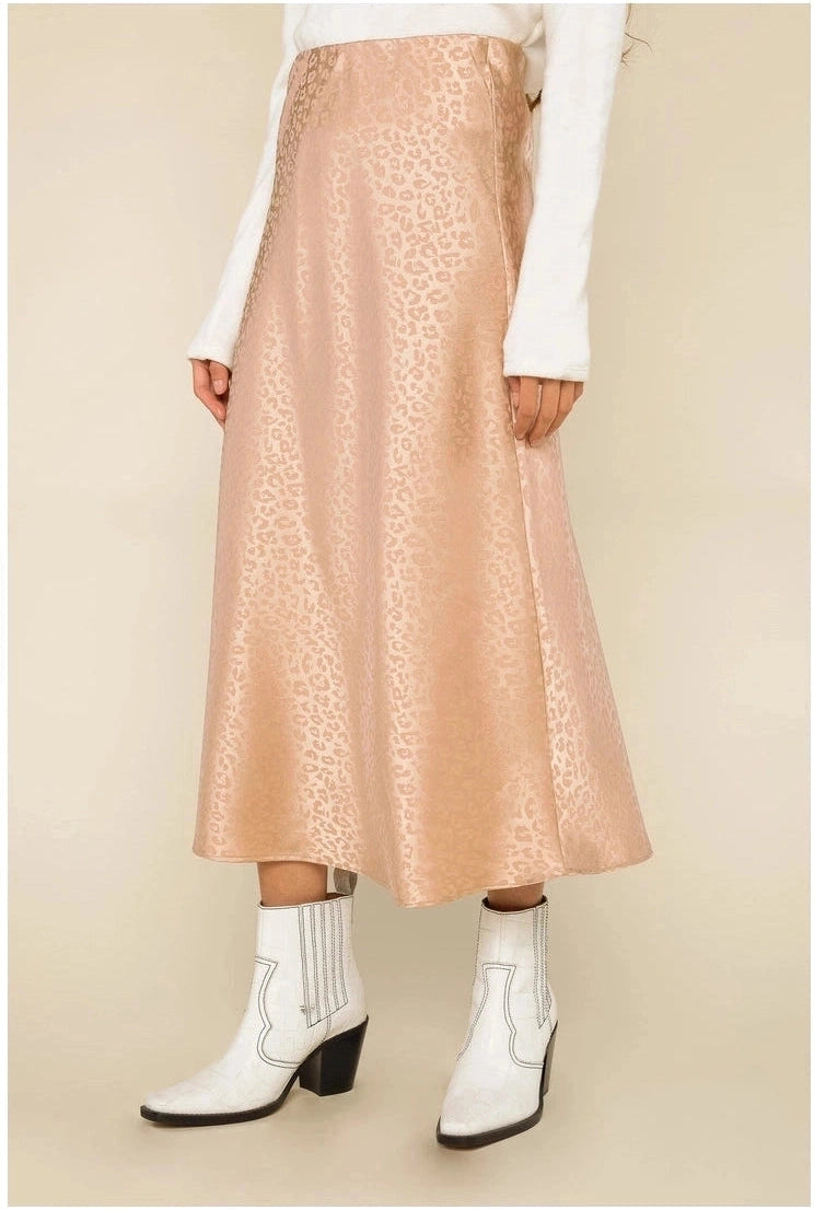 Animal Print Midi Skirt