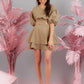Puff Sleeve Cutout Mini