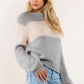 Color Block Knit Pullover