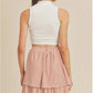 If She Loves Iris Mockneck Sleeveless Crop in Ivory