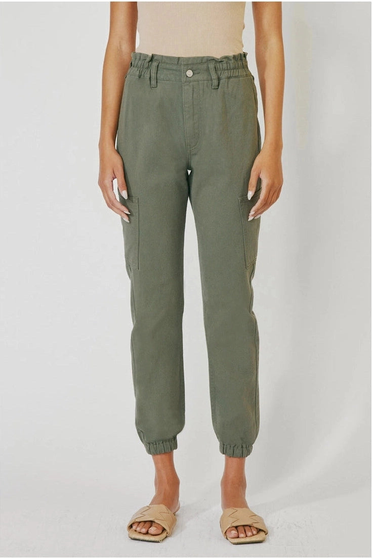 High Rise Olive Jogger