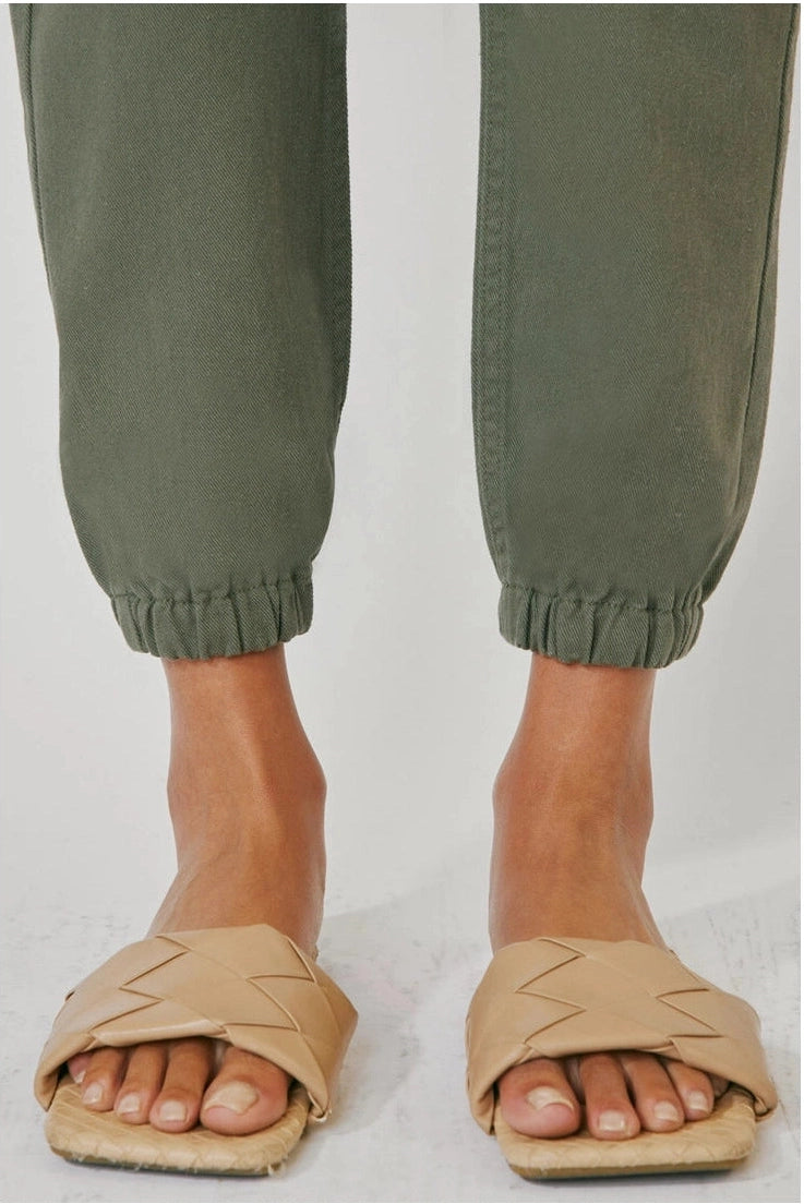 High Rise Olive Jogger