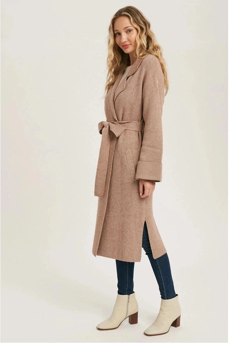 Effortless Knitted Trench Coat