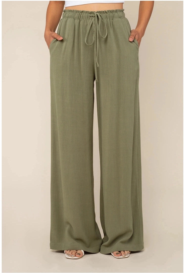 NLT Cove Linen Pant in Sage