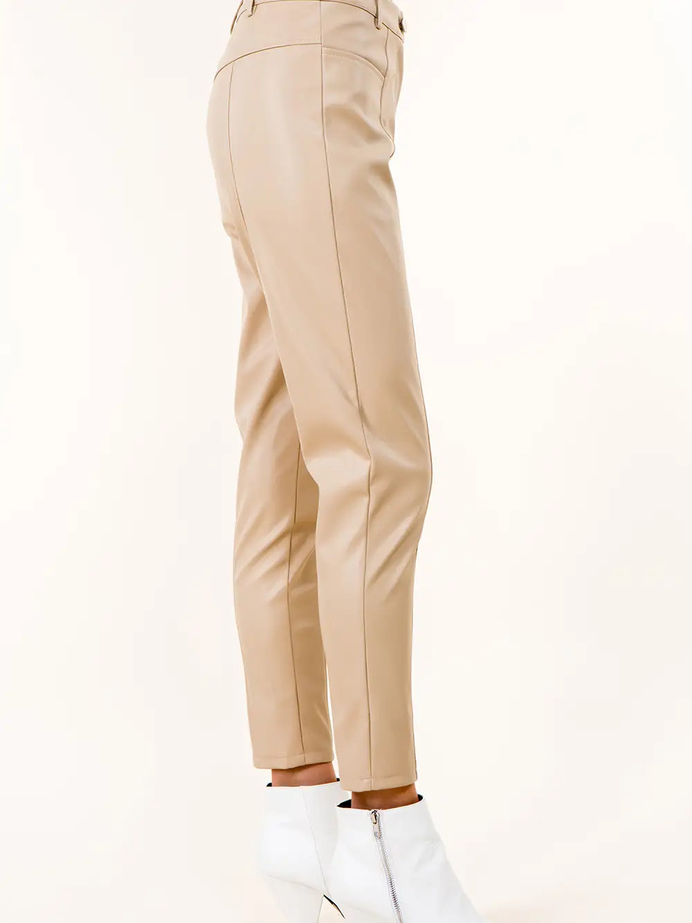 Faux Leather Cropped Pant