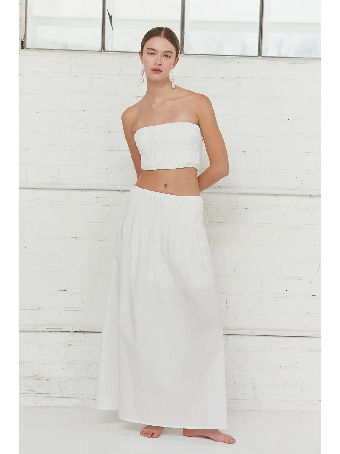Tube top white skirt outlet