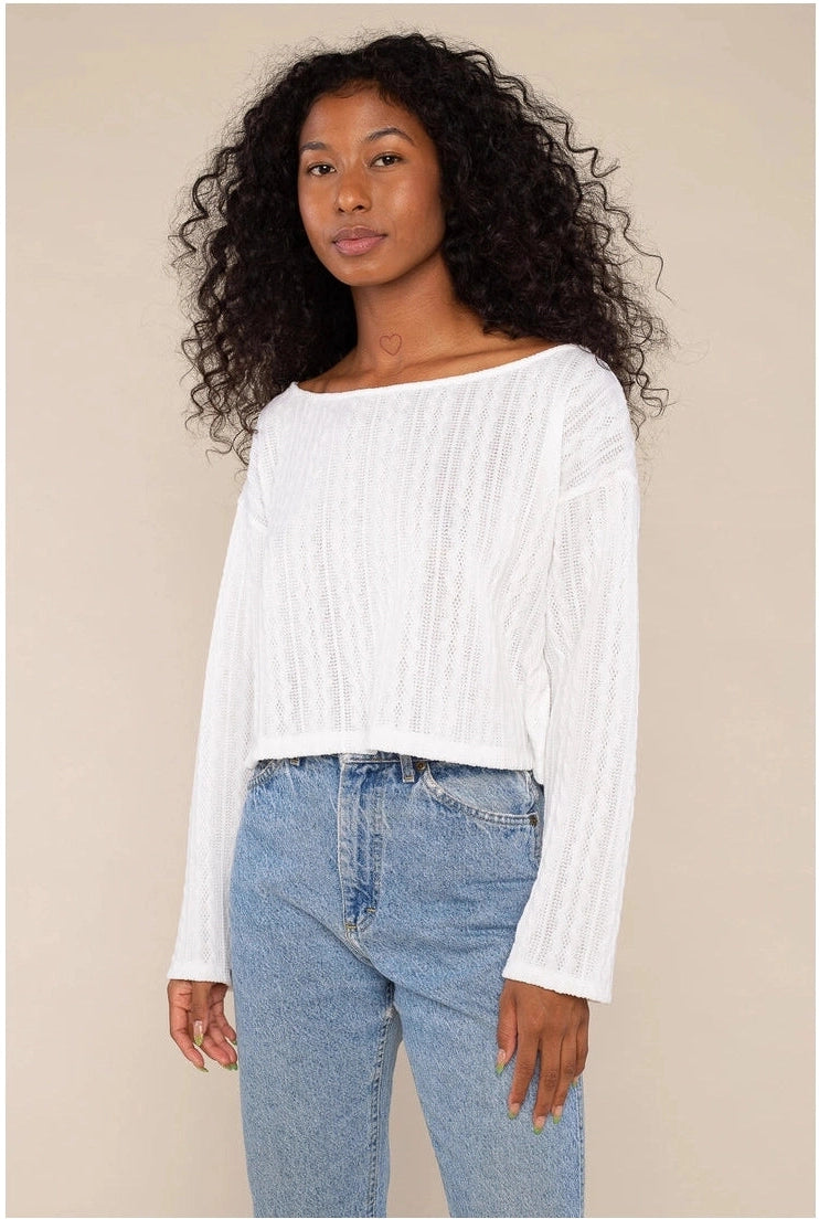 Reba Cable Knit Top
