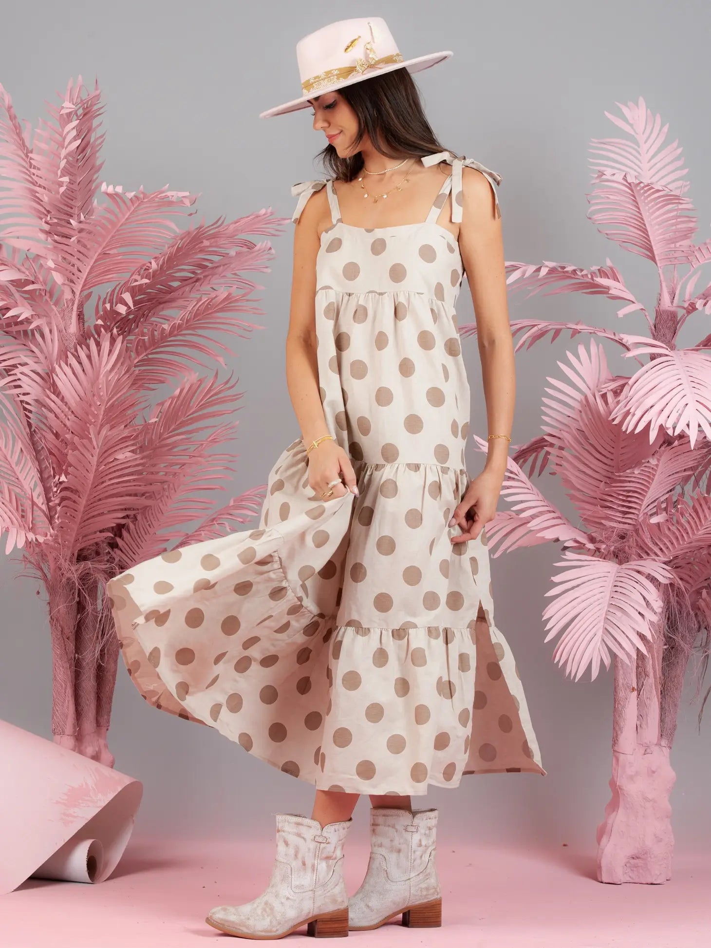 Polka Dot Maxi Dress