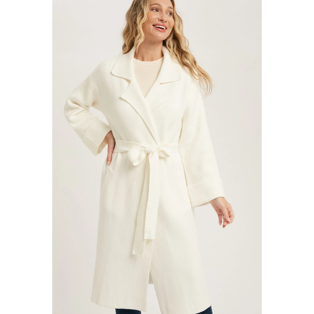 Effortless Knitted Trench Coat