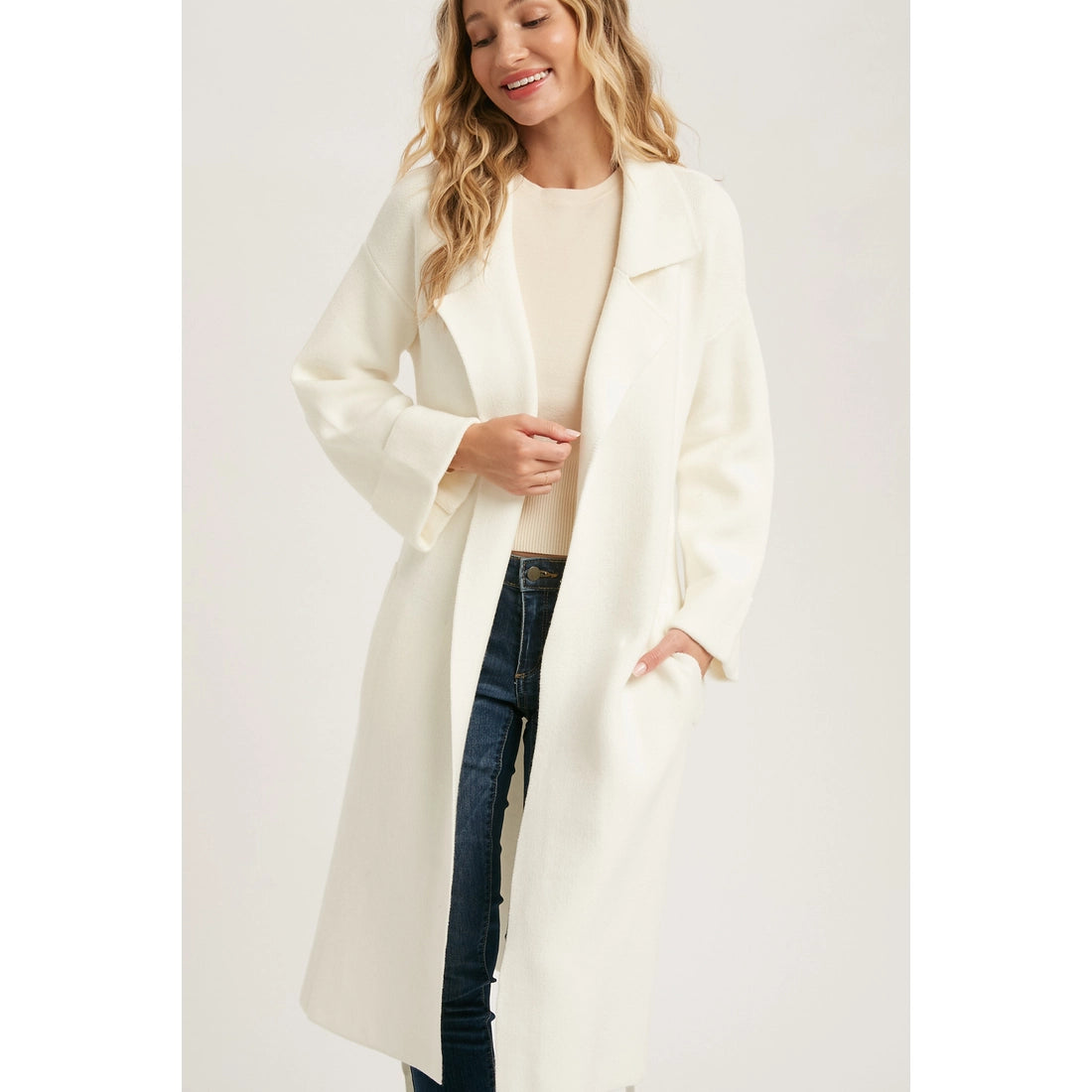 Effortless Knitted Trench Coat