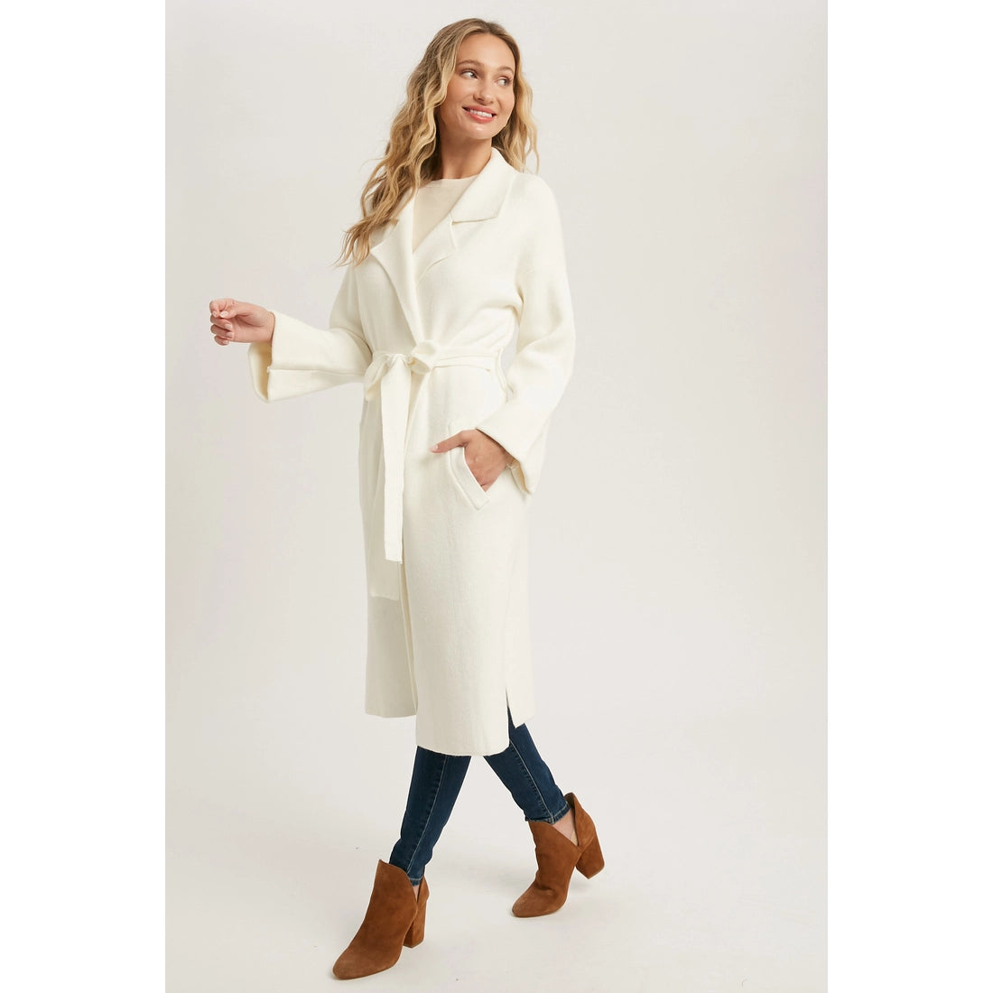 Effortless Knitted Trench Coat