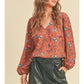 Butterfly Print Blouse