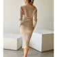 Knit Midi Dress with Shrug