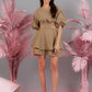 Puff Sleeve Cutout Mini