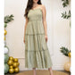 Cutout Tiered Maxi Dress